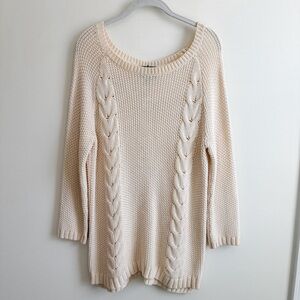 Cynthia Rowley Cream Cable Knit Sweater